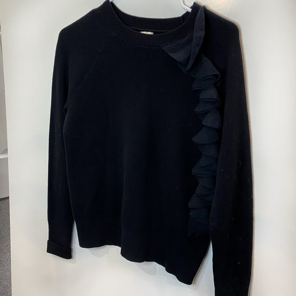 Black Ruffle Sweater!